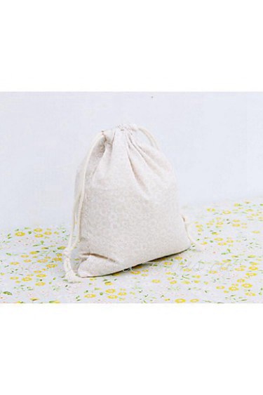 Unisex Professioanl Use Cotton Storage Bag White / Green