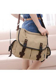 Unisex Canvas Sling Bag Tote Beige / Brown / Black