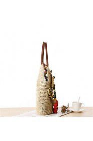 Women Casual Other Leather Type Tote Khaki