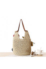 Women Casual Other Leather Type Tote Khaki