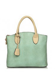 Women Shopper Tote Green / Orange