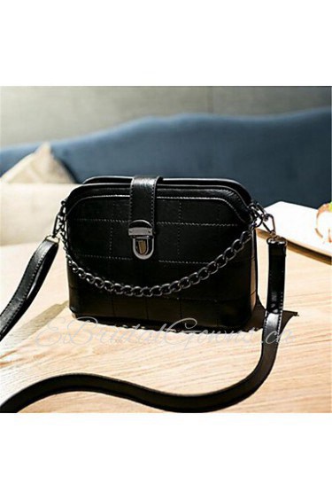 Women Casual PU Shoulder Bag Gray / Black