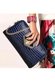 Women PU / Patent Leather Shell Shoulder Bag / Clutch Blue / Red / Black