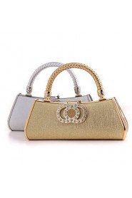 Women PU / Metal Minaudiere Tote / Clutch / Evening Bag / Wristlet Gold / Silver