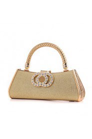 Women PU / Metal Minaudiere Tote / Clutch / Evening Bag / Wristlet Gold / Silver