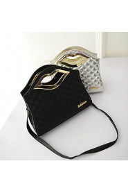 Women PU Baguette Shoulder Bag / Tote White / Black