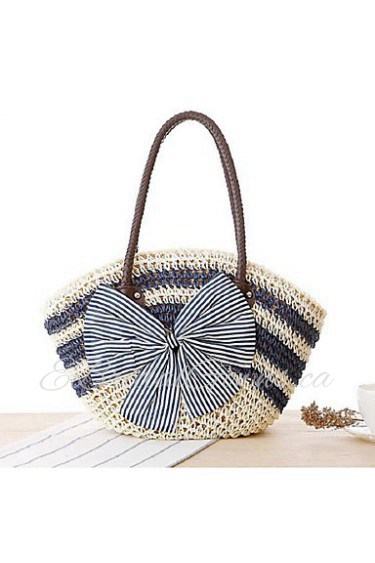 Women Casual Straw Tote Blue / Green / Yellow / Fuchsia