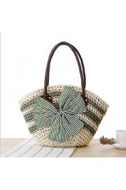 Women Casual Straw Tote Blue / Green / Yellow / Fuchsia