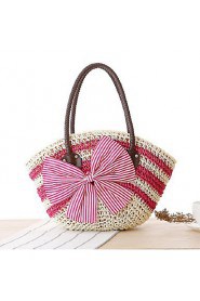 Women Casual Straw Tote Blue / Green / Yellow / Fuchsia