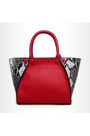 Women PU Barrel Shoulder Bag / Tote / Satchel Blue / Red / Black