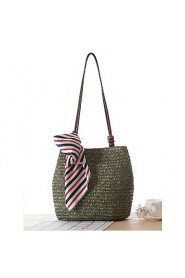 Women Casual Straw Tote Beige / Blue / Green / Brown