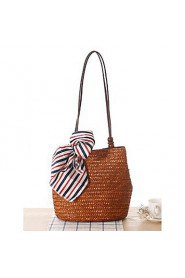 Women Casual Straw Tote Beige / Blue / Green / Brown