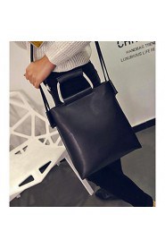 Women PU Baguette Tote White / Gray / Black