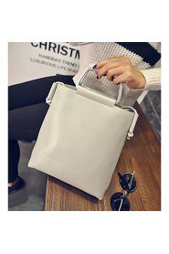 Women PU Baguette Tote White / Gray / Black