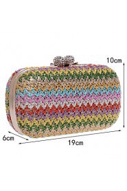 Women's Handmade High grade Weaving Diamonds Party/Evening Bag