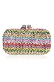 Women's Handmade High grade Weaving Diamonds Party/Evening Bag