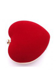 Women Event/Party Velvet Kiss Lock Evening Bag