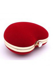 Women Event/Party Velvet Kiss Lock Evening Bag