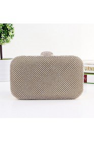 Women Metal Minaudiere Tote / Clutch / Evening Bag / Wristlet Gold / Silver