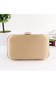 Women Metal Minaudiere Tote / Clutch / Evening Bag / Wristlet Gold / Silver