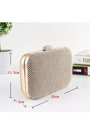 Women Metal Minaudiere Tote / Clutch / Evening Bag / Wristlet Gold / Silver