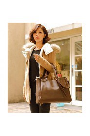 Women Cowhide Shopper Tote Yellow / Brown / Red