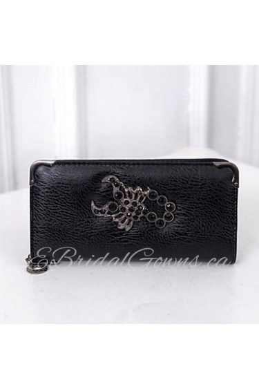 Women PU Bi fold Checkbook Wallet Multi color