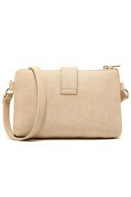 Women PU Baguette Shoulder Bag Beige