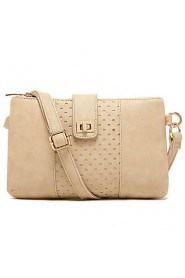 Women PU Baguette Shoulder Bag Beige