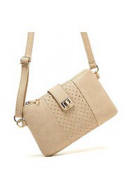 Women PU Baguette Shoulder Bag Beige