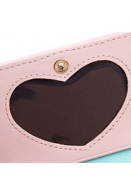 Women's PU Long Wallet/Card/Clutch bag Black/Pink