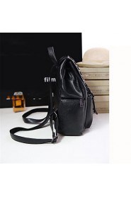 Women Outdoor PU Zipper School Bag