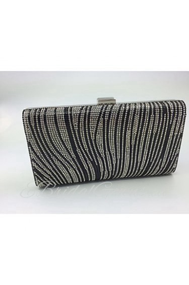 Women Silk Baguette Evening Bag Gold / Silver / Black