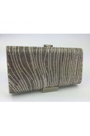 Women Silk Baguette Evening Bag Gold / Silver / Black