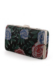 Women's Event/Party / Wedding / Evening Bag Flowers Corrugated Diamonds Delicate Handbag