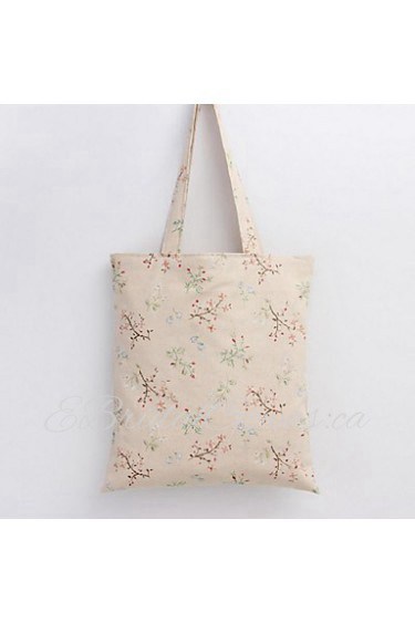 Women Casual / Shopping Canvas Shoulder Bag Beige