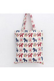 Women Casual / Shopping Canvas Shoulder Bag White