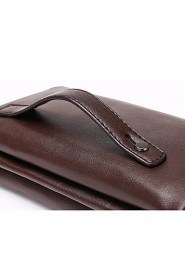 Men Cowhide Casual / Event/Party / Wedding / Office & Career Clutch / Wallet / Checkbook Wallet Brown / Black