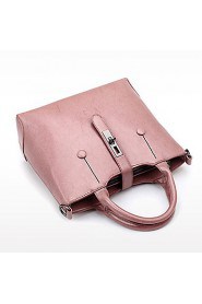 Women PU Barrel Shoulder Bag / Tote / Satchel Pink / Brown / Black / Burgundy