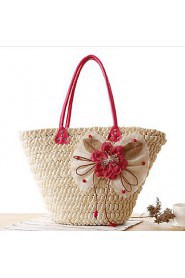 Women Casual Straw Tote Blue / Green / Yellow / Brown / Fuchsia