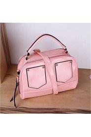 Women PU Shell Tote White / Pink / Blue / Red / Black