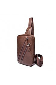 Men Formal / Sports / Casual / Outdoor / Office & Career / Shopping Poly urethane Cross Body Bag Brown