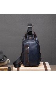 Men Formal / Sports / Casual / Outdoor / Office & Career / Shopping PU / Poly urethane Cross Body Bag Blue / Black