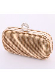 Women Metal Minaudiere Clutch / Evening Bag / Wallet / Mobile Phone Bag Gold / Silver / Black