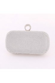 Women Metal Minaudiere Clutch / Evening Bag / Wallet / Mobile Phone Bag Gold / Silver / Black