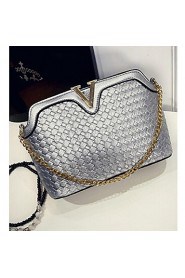 Women PU Sling Bag Shoulder Bag White / Gold / Silver / Black