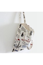 Women Casual / Shopping Canvas Shoulder Bag White