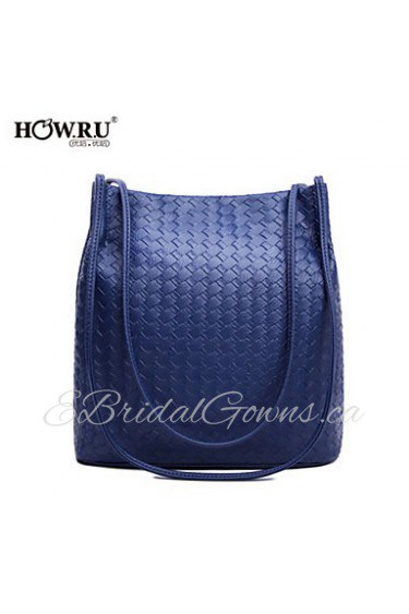 Women's PU Tote Bag/Single Shoulder Bag/Crossbody Bags Black/Dark Blue