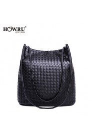 Women's PU Tote Bag/Single Shoulder Bag/Crossbody Bags Black/Dark Blue