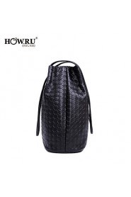 Women's PU Tote Bag/Single Shoulder Bag/Crossbody Bags Black/Dark Blue